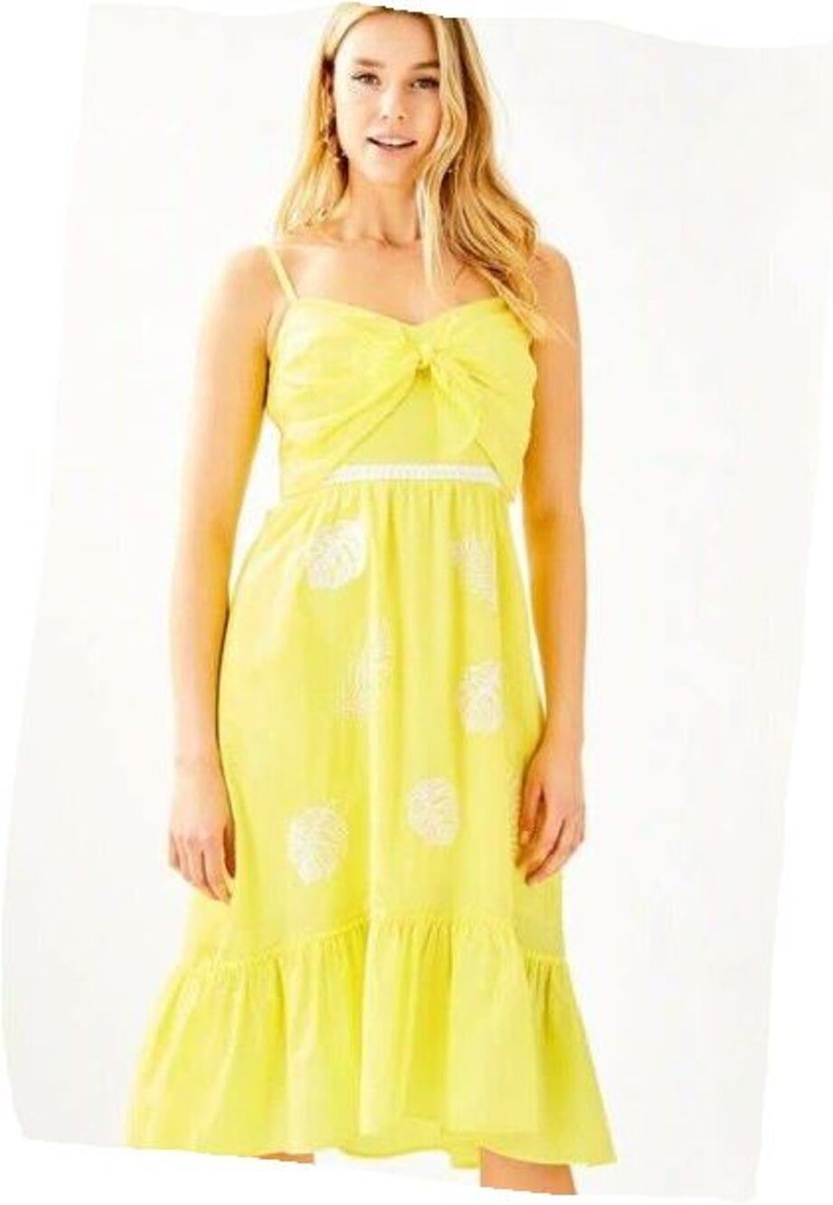 Copied - LILLY PULITZER Eloisa High/Low Midi Sundress Size 0 Yellow